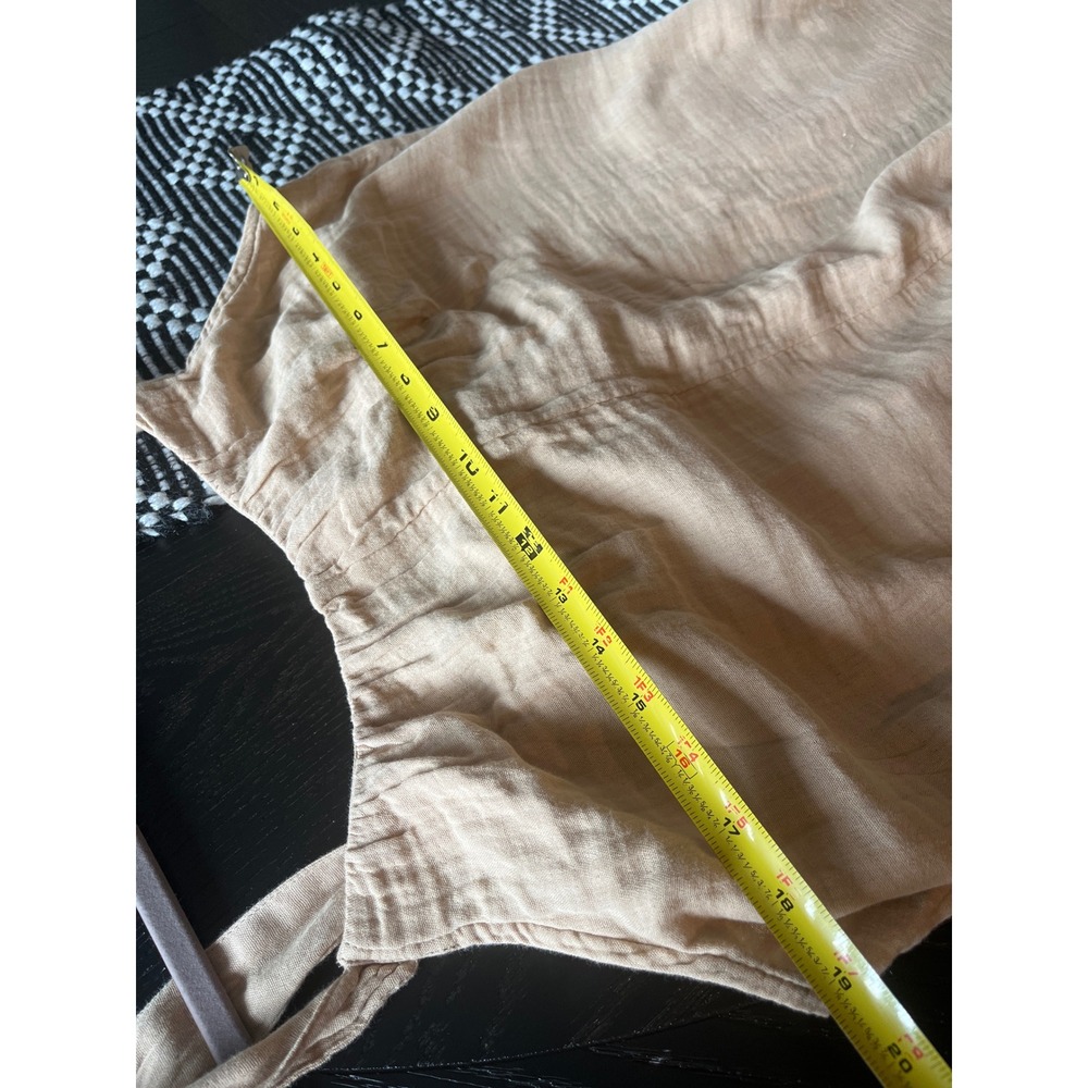 Old Navy Tan Beige Cotton Gauze Tie Back Sleeveless Midi Dress Large NWT - Picture 8 of 9